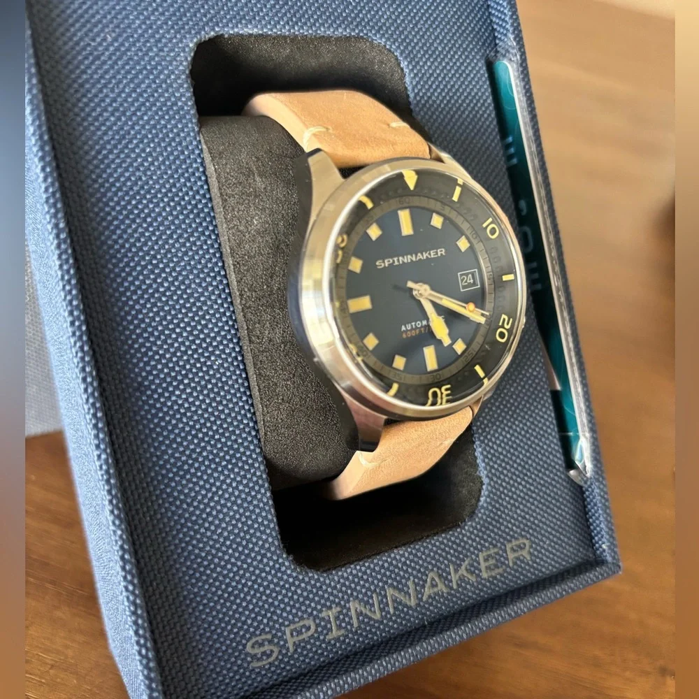 SPINNAKER Bradner Automatic Leather Strap 42mm Watch - Picture 6 of 14
